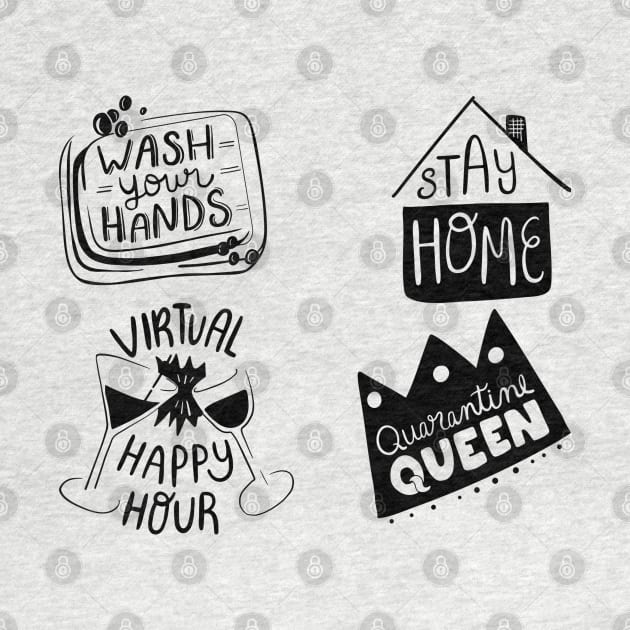 Wash Hand Stay Home And Quarantine by Artistic Design